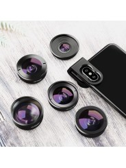 Apexel HD Pro Universal 5-in-1 Phone Lens Kit with Protective Case