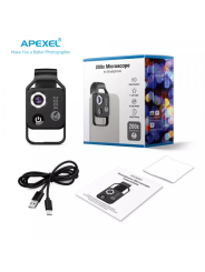 Apexel Universal Super Macro Phone Lens with LED – Microscope X200 with CPL Filter