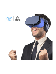 FIIT VR 6F Virtual Reality 3D Headset with Headphones, Control Buttons & Remote