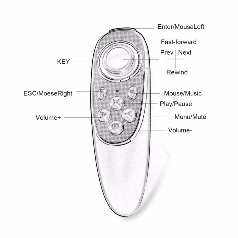 Virtualios realybės 3D akiniai VRG PRO X7 su Bluetooth valdymo pulteliu