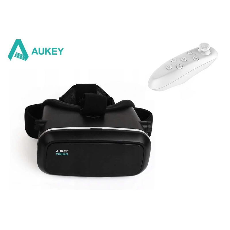 AUKEY Virtual Reality Headset + Bluetooth Controller (White) AUKEY Virtual Reality Headset + Bluetooth Controller (White)