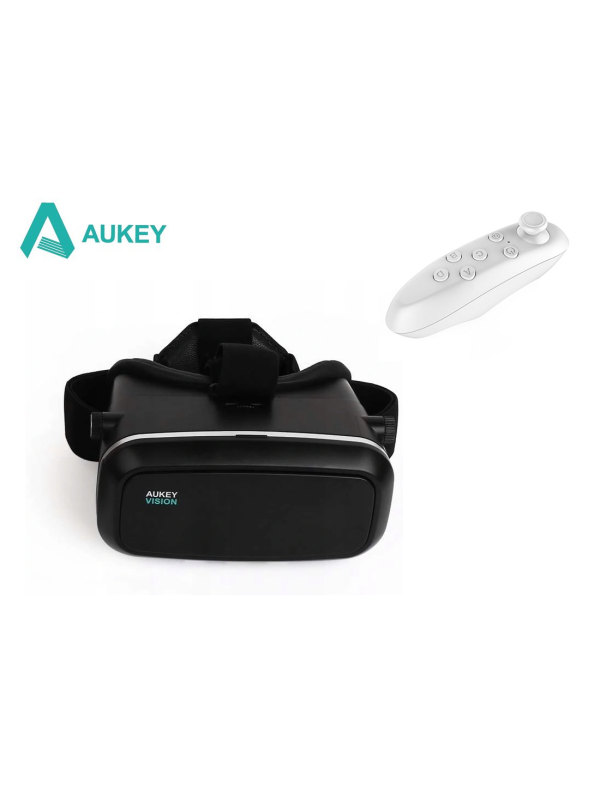 AUKEY Virtual Reality Headset + Bluetooth Controller (White)
