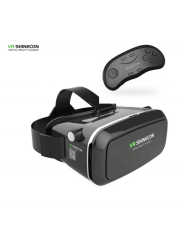 Virtualios realybės akiniai SHINECON VR 3D 360 su Bluetooth pulteliu