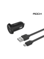 Automobilinis 2-jų USB jungčių telefono mini įkroviklis Rock Ditor 2.4A su laidu