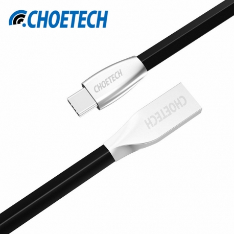 USB 2.0 - Type-C telefono krovimo - duomenų perdavimo laidas CHOETECH 2.4A 1.2m