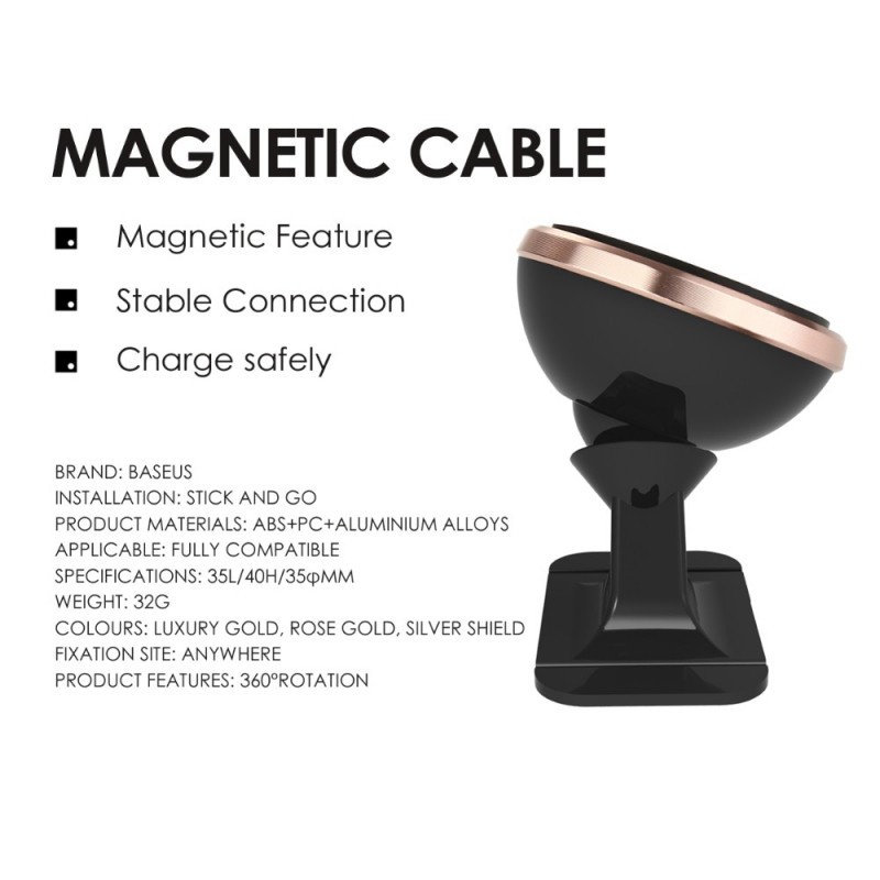 Automobilinis magnetinis telefono laikiklis BASEUS su kojele