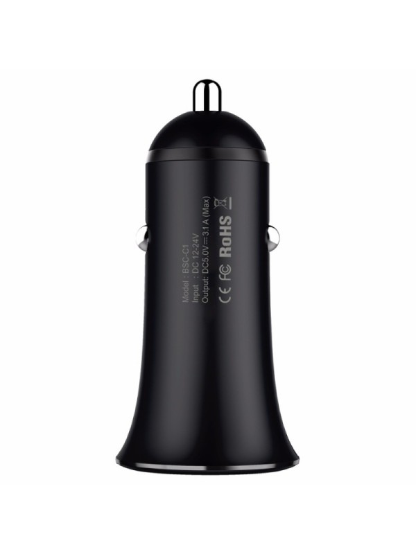 BASEUS 3.1A Metal Car Charger with Dual USB Ports