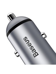 Automobilinis metalinis įkroviklis 2xUSB BASEUS 3.1A
