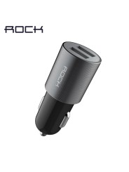 ROCK 2.1A Car Phone Charger with Dual USB Ports