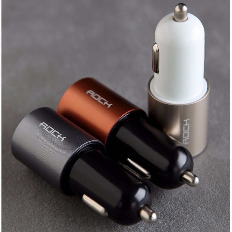 Automobilinis telefono įkroviklis 2xUSB ROCK 2.1A