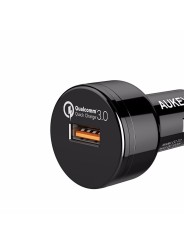 Automobilinis telefono USB 3A įkroviklis AUKEY Quick Charge 3.0 su Type-C laidu