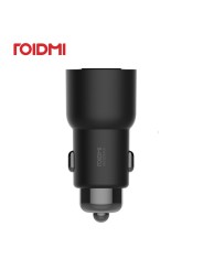 Automobilinis telefono USB įkroviklis – FM Bluetooth transmitorius-moduliatorius Xiaomi ROIDMI 3S 3.4A