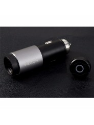 Automobilinis telefono USB įkroviklis ROCK 2.1A su beviele (Bluetooth) ausine