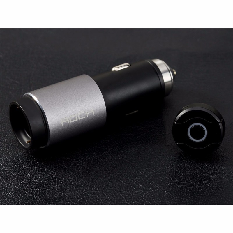ROCK 2.1A Car USB Phone Charger with Wireless (Bluetooth) Earpiece