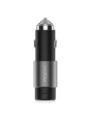 Automobilinis telefono USB įkroviklis ROCK 2.1A su beviele (Bluetooth) ausine