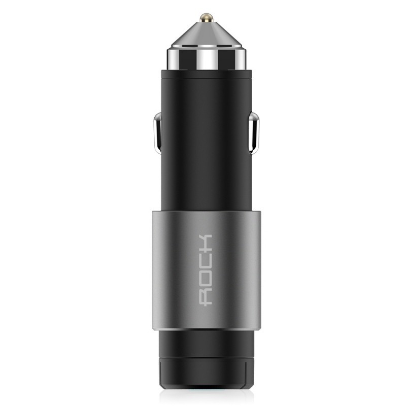 ROCK 2.1A Car USB Phone Charger with Wireless (Bluetooth) Earpiece