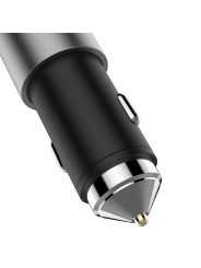 Automobilinis telefono USB įkroviklis ROCK 2.1A su beviele (Bluetooth) ausine