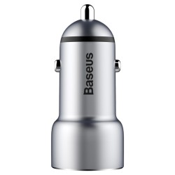 Metalinis automobilinis įkroviklis 2xUSB BASEUS 3.4A