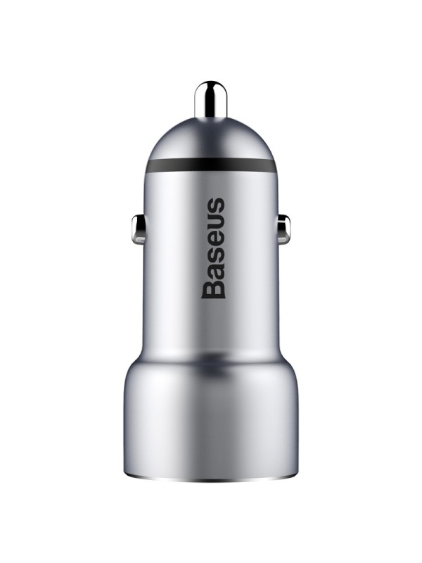 Metalinis automobilinis įkroviklis 2xUSB BASEUS 3.4A