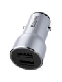 Metalinis automobilinis įkroviklis 2xUSB BASEUS 3.4A Metalinis automobilinis įkroviklis 2xUSB BASEUS 3.4A
