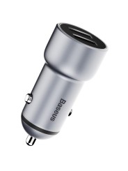 Metalinis automobilinis įkroviklis 2xUSB BASEUS 3.4A