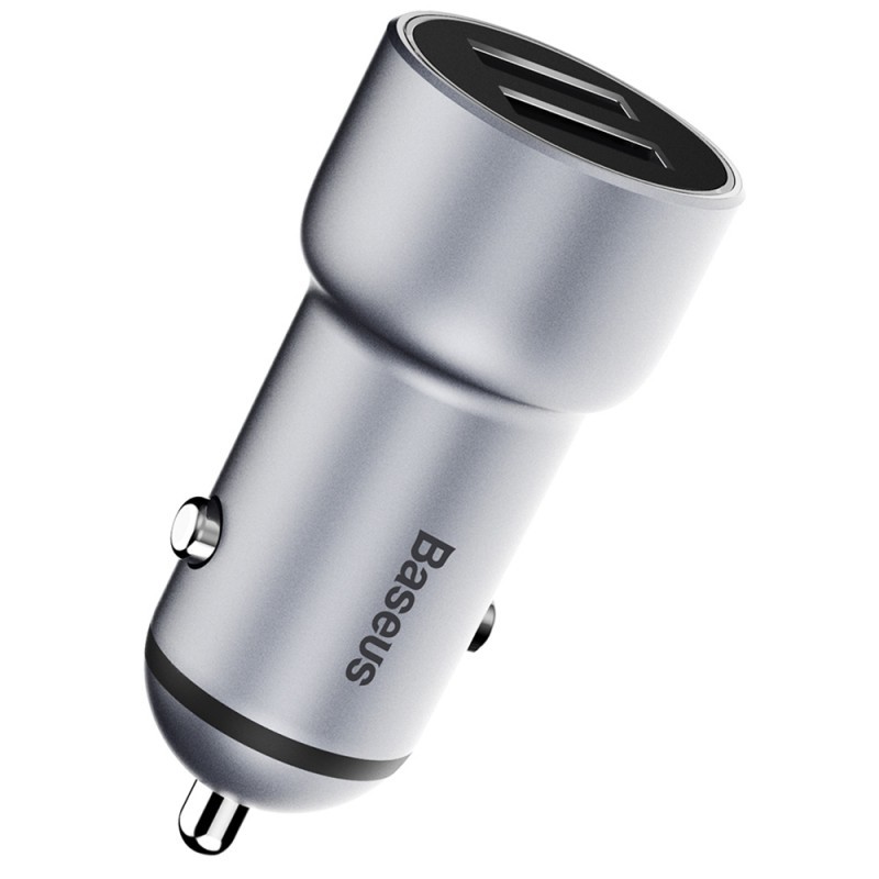 BASEUS 3.4A Metal Car Charger with Dual USB Ports