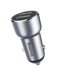 Metalinis automobilinis įkroviklis 2xUSB BASEUS 3.4A