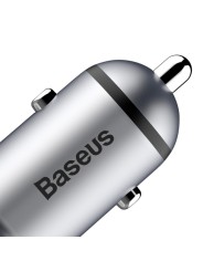 Metalinis automobilinis įkroviklis 2xUSB BASEUS 3.4A