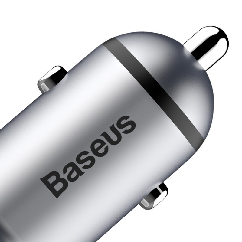 Metalinis automobilinis įkroviklis 2xUSB BASEUS 3.4A Metalinis automobilinis įkroviklis 2xUSB BASEUS 3.4A