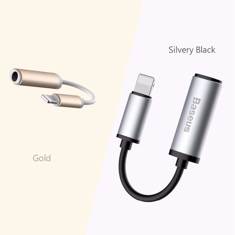 Apple iPhone Lightning to 3.5mm AUX Adapter BASEUS with Aluminum Finish