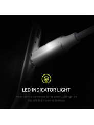 WSKEN Lite 2 Magnetic Phone Cable, 1m, LED Indicator
