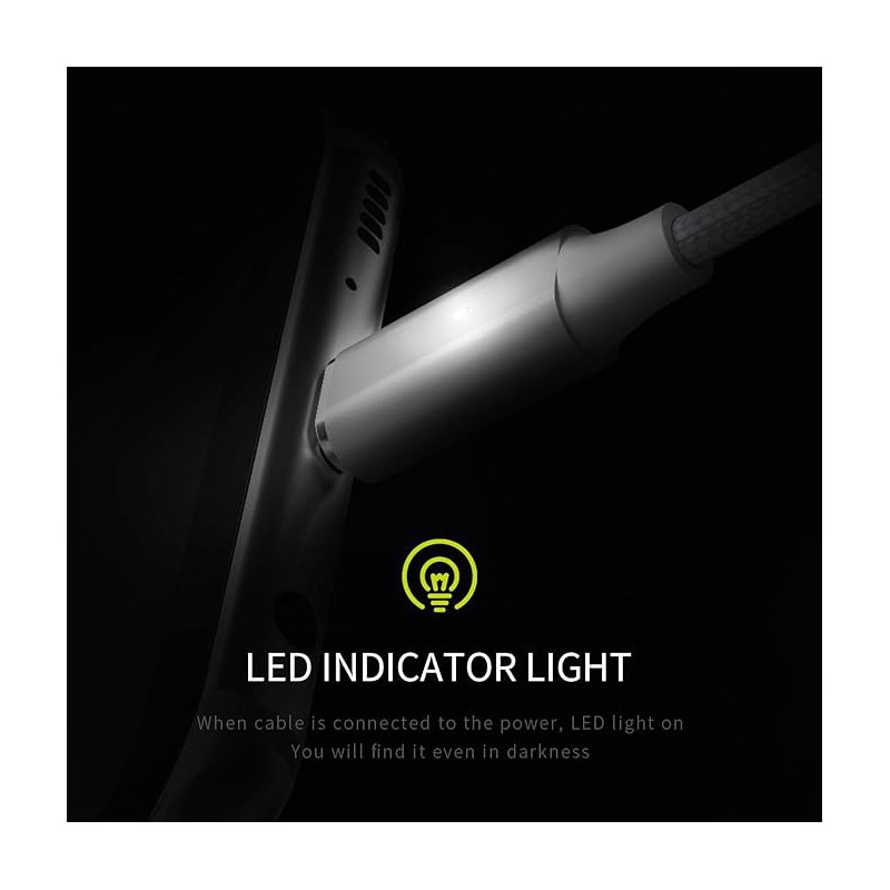 WSKEN Lite 2 Magnetic Phone Cable, 1m, LED Indicator