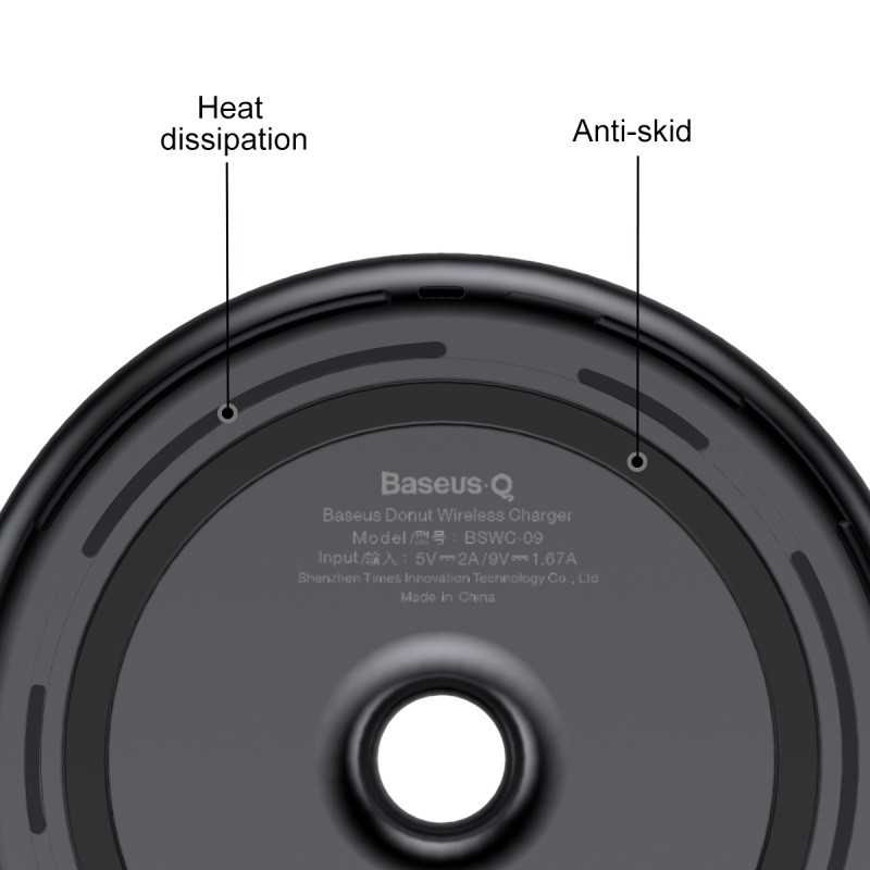 Bevielis telefono įkroviklis (Qi wireless charging) BASEUS Donut