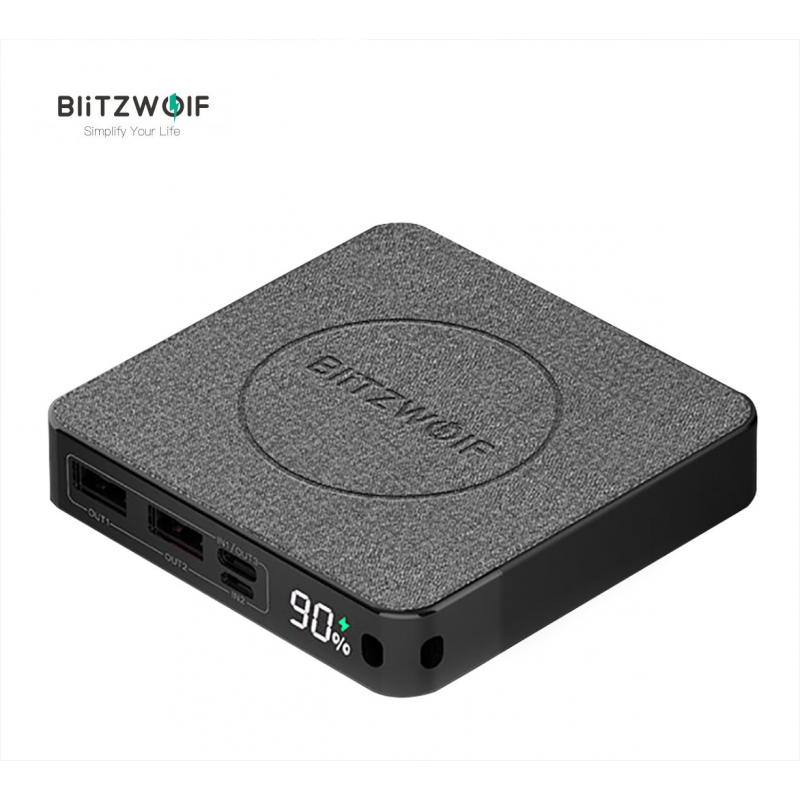 Bevielis telefono įkroviklis ir išorinė 10000mAh baterija (Power Bank) viename BlitzWolf P13