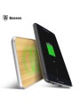 BASEUS Flare Wireless Phone Charger with Aluminum & Bamboo Finish BASEUS Flare Wireless Phone Charger with Aluminum & Bamboo Finish