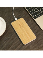 BASEUS Flare Wireless Phone Charger with Aluminum & Bamboo Finish