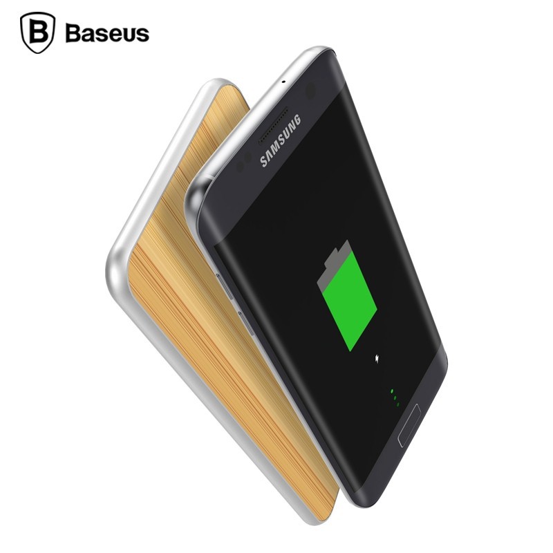 Bevielis telefono pakrovėjas BASEUS Flare su aliuminio ir bambuko apdaila Bevielis telefono pakrovėjas BASEUS Flare su aliuminio ir bambuko apdaila