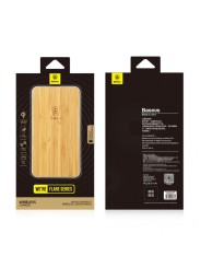 BASEUS Flare Wireless Phone Charger with Aluminum & Bamboo Finish