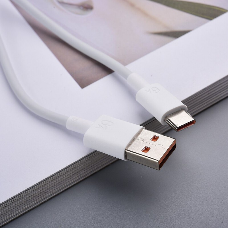 Greito krovimo 66W USB Type-C telefono laidas Huawei 6A, 1m