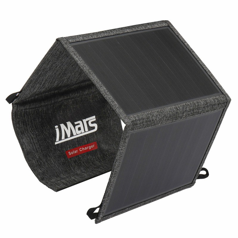 Išlankstomas saulės USB įkroviklis (solar charger) telefonui ar planšetei iMars 21W
