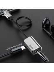 BASEUS Type-C Male to Type-C Female & 3.5mm Adapter – Black