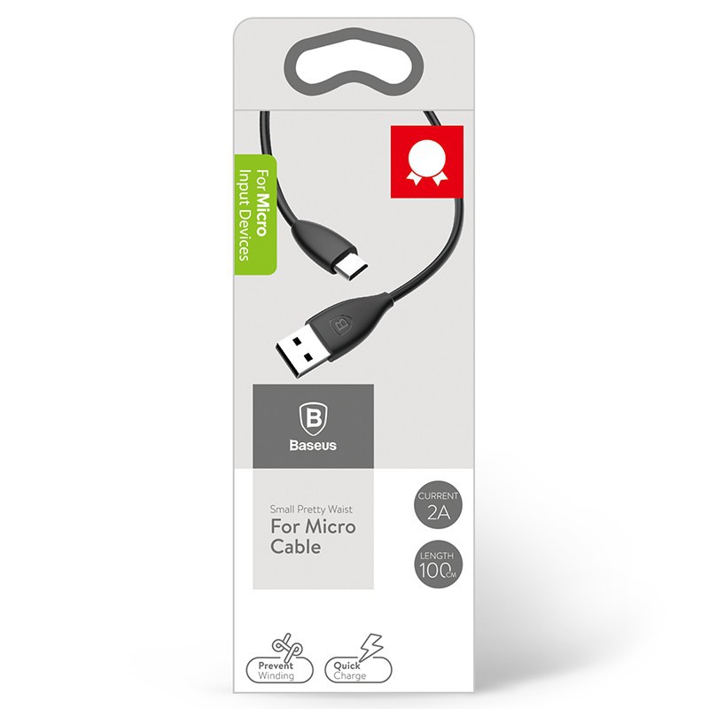 Micro USB Phone Charging & Data Cable BASEUS 2A, 1m