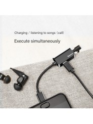 BASEUS Type-C Male to Type-C Female & 3.5mm Adapter – Black