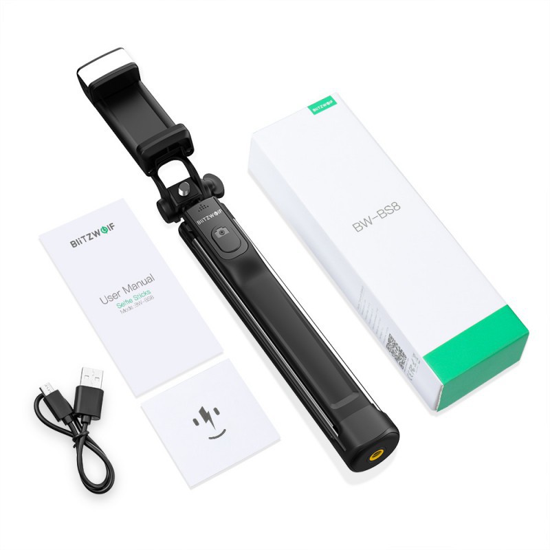 BlitzWolf BS8 Tripod Selfie Stick with LED & Bluetooth Remote BlitzWolf BS8 Tripod Selfie Stick with LED & Bluetooth Remote