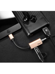 BASEUS Type-C Male to Type-C Female & 3.5mm Adapter – Black