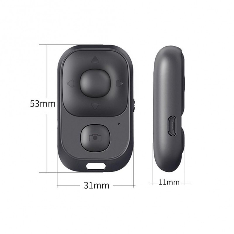 Universal Rechargeable Bluetooth Remote Controller for Phone & Selfies (Camera Selfie Shutter)