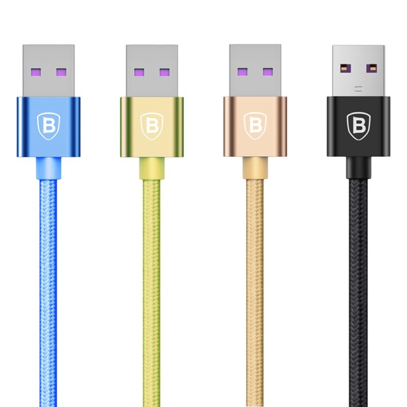USB 2.0 - Type-C telefono greito krovimo ir duomenų perdavimo laidas BASEUS 5A 1m