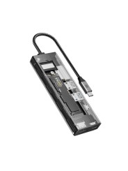 USB Hub (HUB) Essager 8-in-1 with Type-C, SD/TF Card Reader, HDMI, and SSD Port