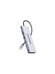 USB Hub (HUB) Essager 8-in-1 with Type-C, SD/TF Card Reader, HDMI, and SSD Port