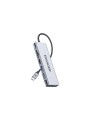 USB šakotuvas (HUB) Essager 8-in-1 su Type-C, SD/TF kortelių skaitytuvu, HDMI ir SSD jungtimi